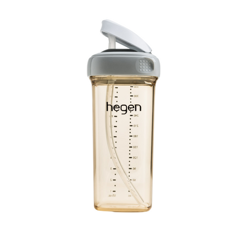 NEW Hegen 330ml/11oz Straw Cup PPSU Grey (9 months and above)
