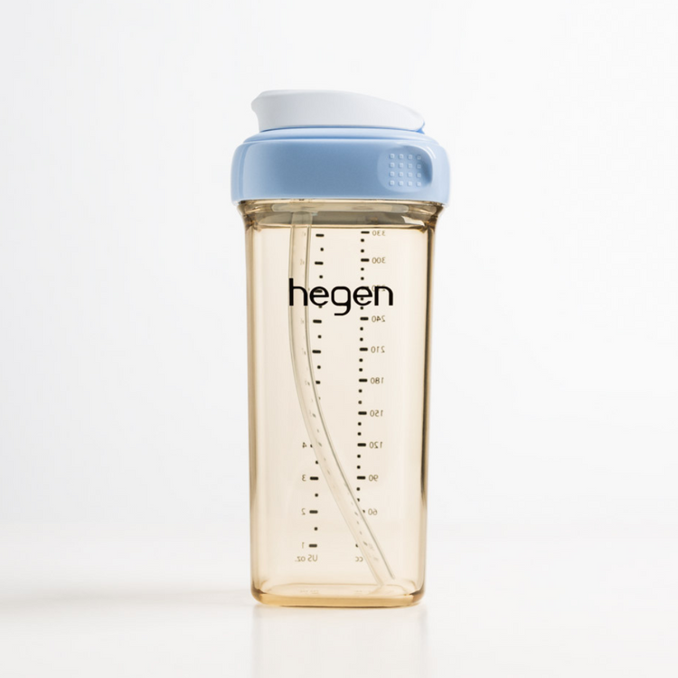 NEW Hegen 330ml/11oz Straw Cup PPSU Blue (9 months and above)