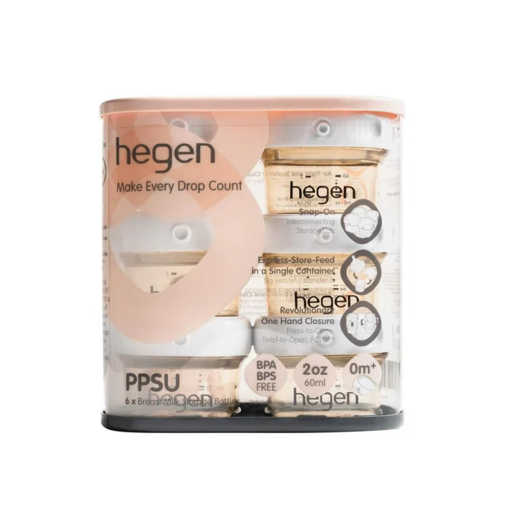 Hegen 60ml/2oz Breast Milk Storage PPSU, 6-Pack