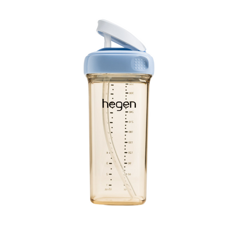 NEW Hegen 330ml/11oz Straw Cup PPSU Blue (9 months and above)