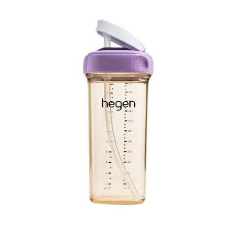 NEW Hegen 330ml/11oz Straw Cup PPSU Purple (9 months and above)