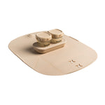 Hegen Mealtime Starter Kit with Foldable Placemat Taupe