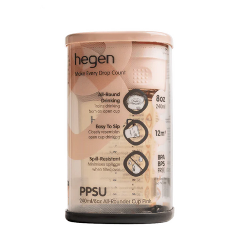 Hegen  240ml/8oz All-Rounder Cup PPSU Pink (12 months and above)