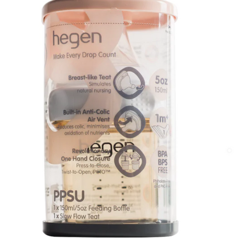 Hegen  150ml/5oz Feeding Bottle PPSU with Slow Flow Teat (1 to 3 months)