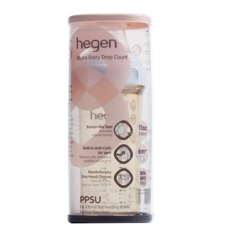 Hegen  330ml/11oz Feeding Bottle PPSU with Fast Flow Teat (6 months and beyond)