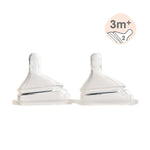Hegen  240ml/8oz Feeding Bottle PPSU, 2-Pack with 2 x Medium Flow Teat (3 to 6 months)